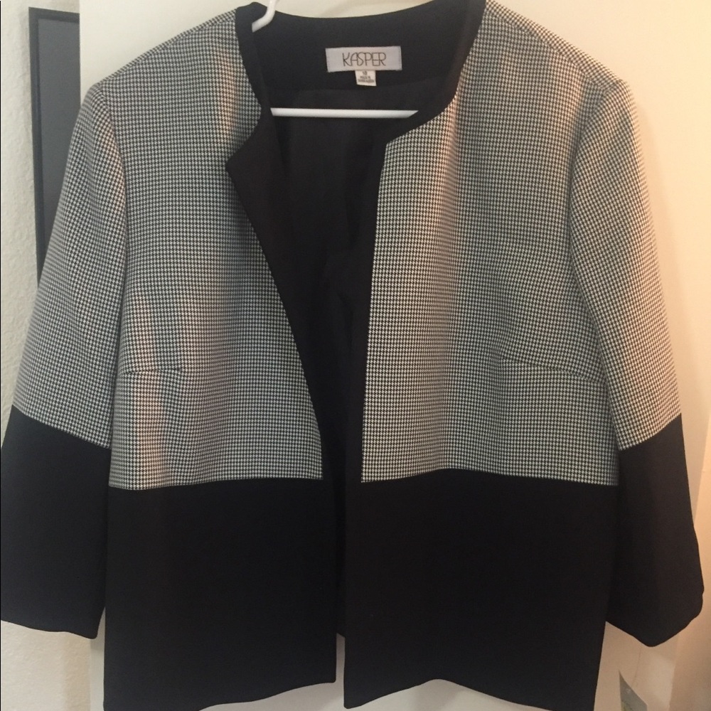 Kasper jacket size 18 houndstooth